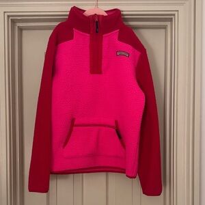 Girls Vineyard Vines Pink and Red Fleece